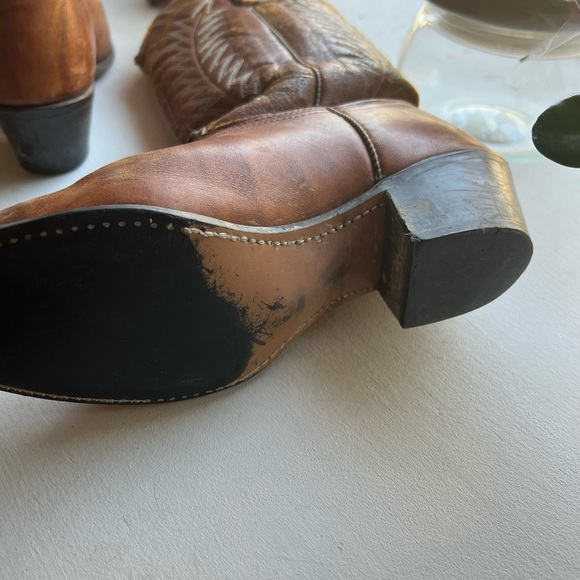 Brown cowboy boots - Picture 5 of 11